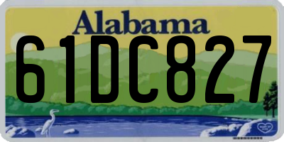 AL license plate 61DC827