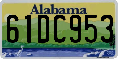 AL license plate 61DC953