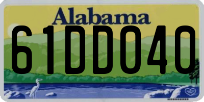 AL license plate 61DD040