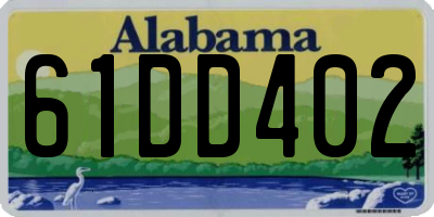 AL license plate 61DD402