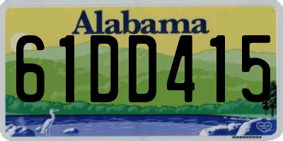 AL license plate 61DD415