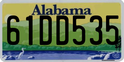 AL license plate 61DD535