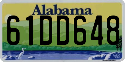 AL license plate 61DD648