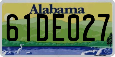AL license plate 61DE027