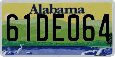 AL license plate 61DE064