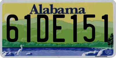 AL license plate 61DE151