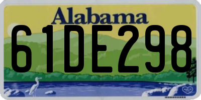 AL license plate 61DE298