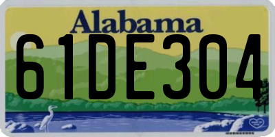 AL license plate 61DE304