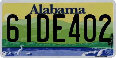 AL license plate 61DE402
