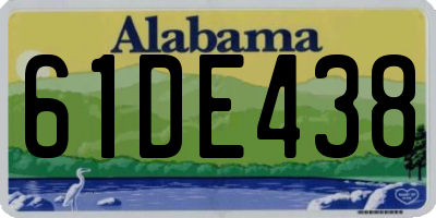 AL license plate 61DE438
