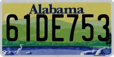 AL license plate 61DE753