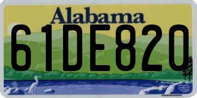AL license plate 61DE820
