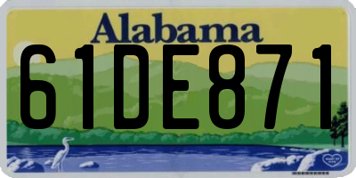 AL license plate 61DE871