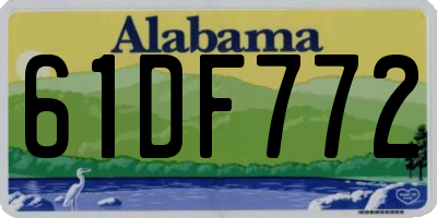 AL license plate 61DF772