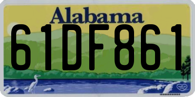 AL license plate 61DF861