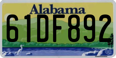 AL license plate 61DF892