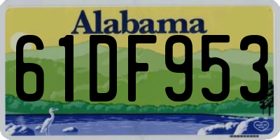 AL license plate 61DF953