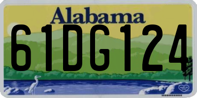 AL license plate 61DG124