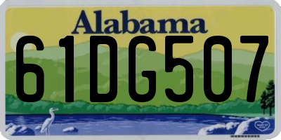 AL license plate 61DG507