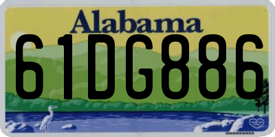 AL license plate 61DG886