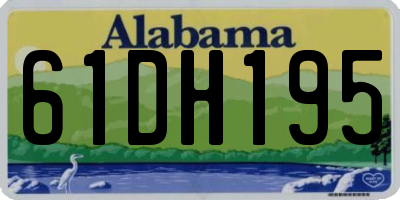 AL license plate 61DH195