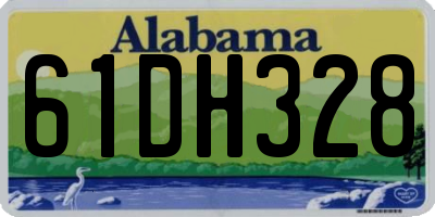 AL license plate 61DH328