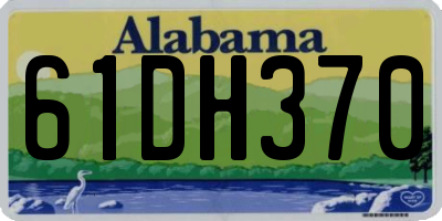 AL license plate 61DH370