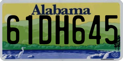 AL license plate 61DH645