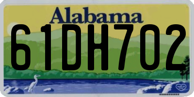 AL license plate 61DH702