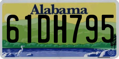 AL license plate 61DH795