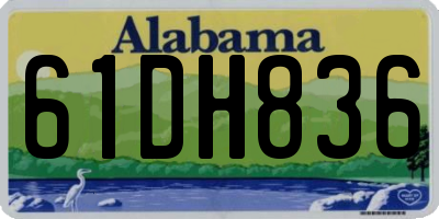 AL license plate 61DH836