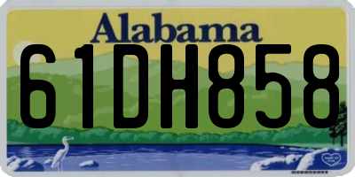 AL license plate 61DH858