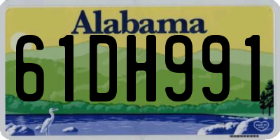 AL license plate 61DH991
