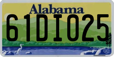 AL license plate 61DI025