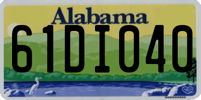AL license plate 61DI040