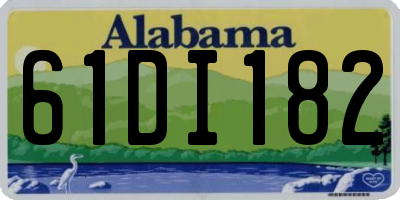 AL license plate 61DI182