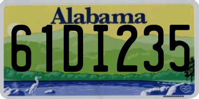 AL license plate 61DI235