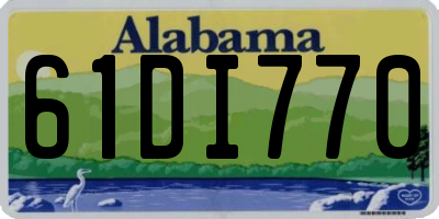 AL license plate 61DI770