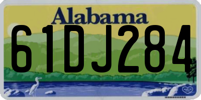 AL license plate 61DJ284