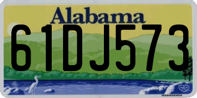 AL license plate 61DJ573