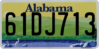 AL license plate 61DJ713