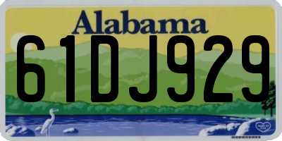 AL license plate 61DJ929