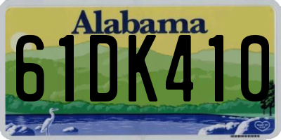 AL license plate 61DK410