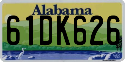 AL license plate 61DK626