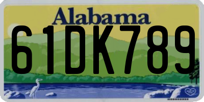 AL license plate 61DK789