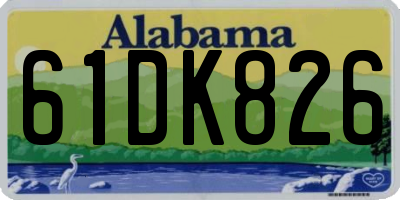 AL license plate 61DK826