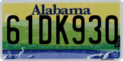 AL license plate 61DK930