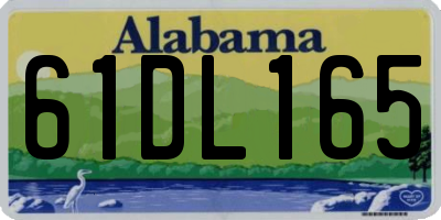 AL license plate 61DL165