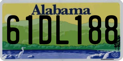AL license plate 61DL188