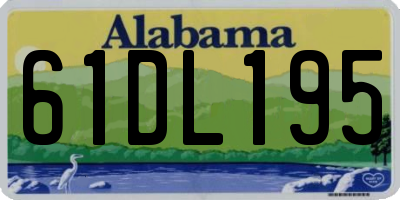 AL license plate 61DL195